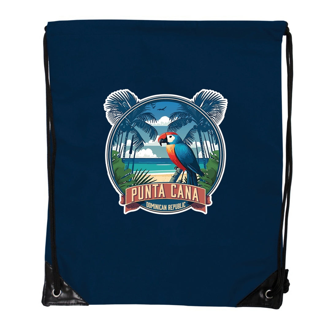 Punta Cana Dominican Republic Souvenir Cinch Bag with Drawstring Backpack Image 8