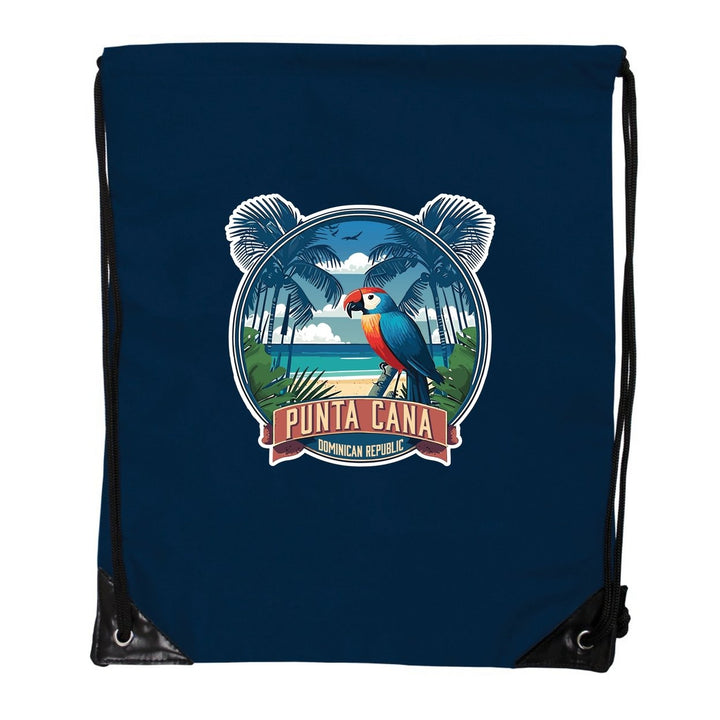 Punta Cana Dominican Republic Souvenir Cinch Bag with Drawstring Backpack Image 1