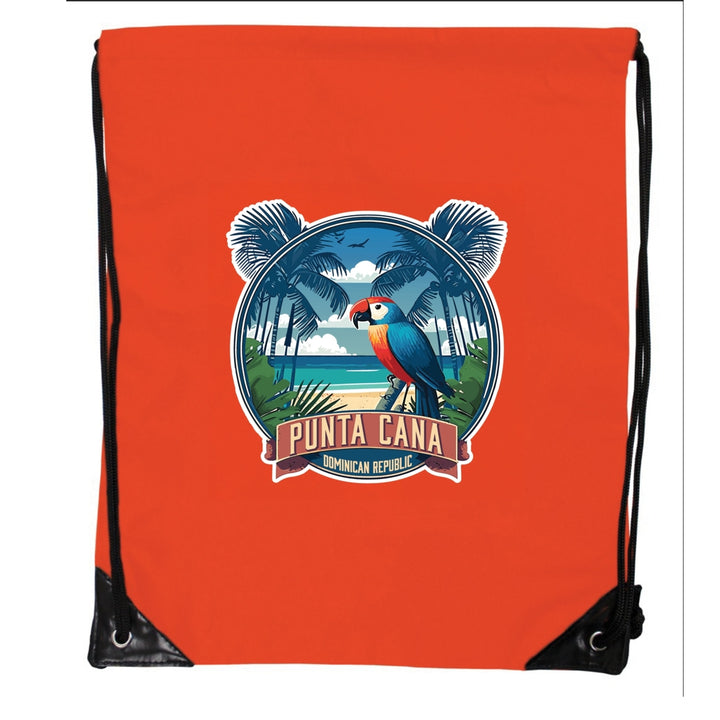 Punta Cana Dominican Republic Souvenir Cinch Bag with Drawstring Backpack Image 9