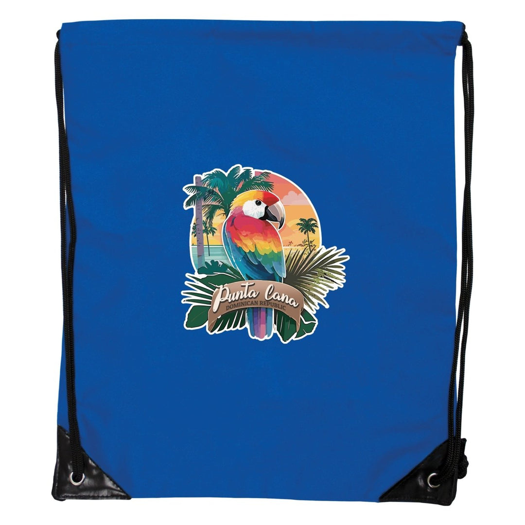 Punta Cana Dominican Republic Souvenir Cinch Bag with Drawstring Backpack Image 1