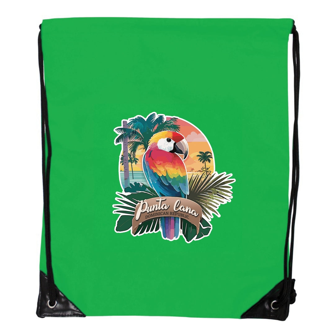 Punta Cana Dominican Republic Souvenir Cinch Bag with Drawstring Backpack Image 12