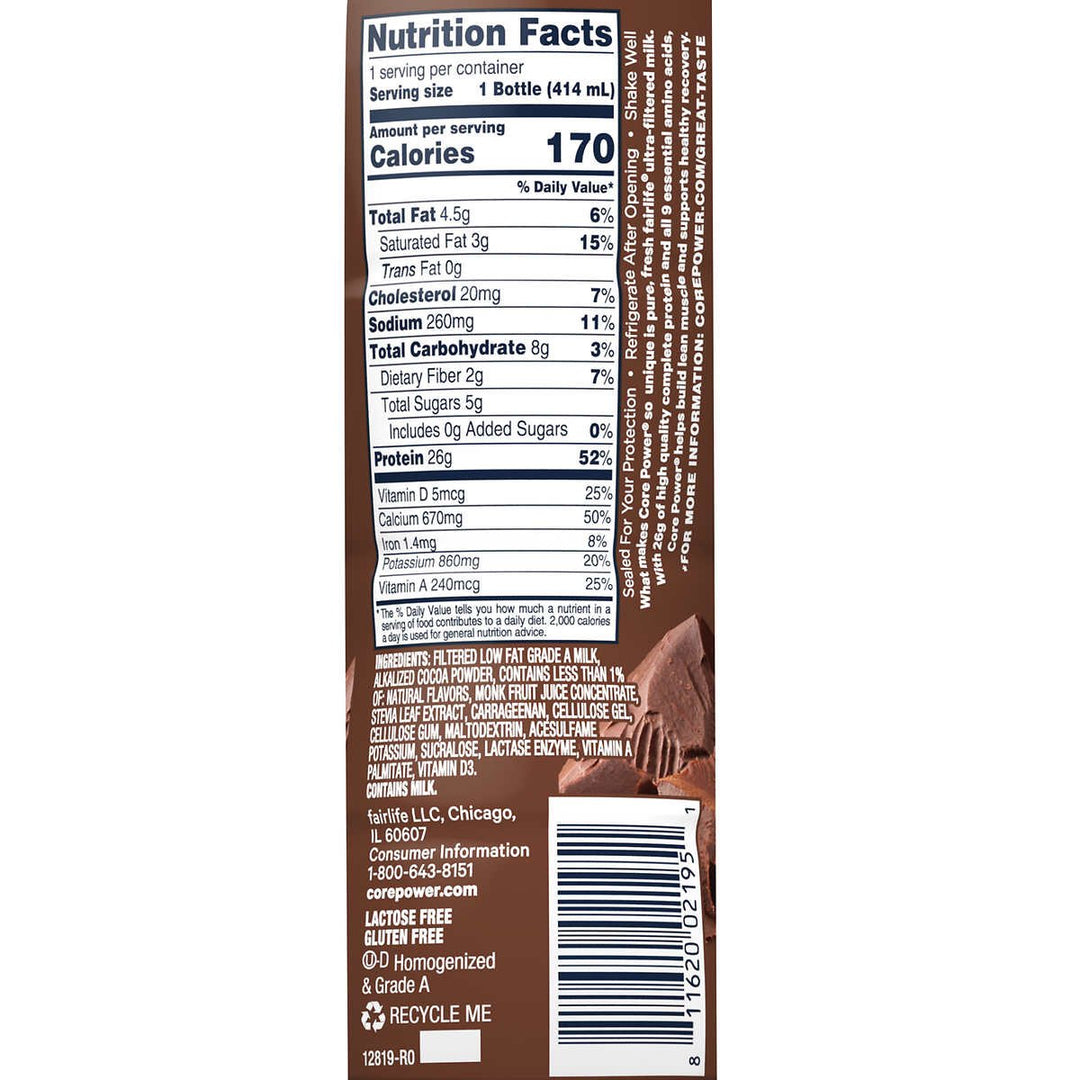 Fairlife Core Power High Protein Shake Chocolate 14 Fluid Ounce (Pack of 10) Image 3