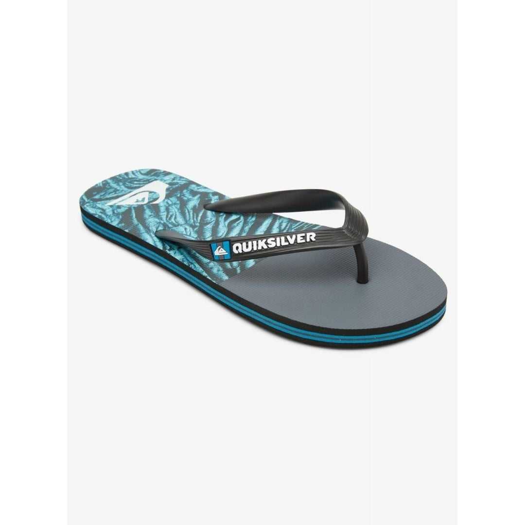 Quiksilver Mens Molokai Flip Flops Black Blue Grey AQYL101234 Sandals Image 1