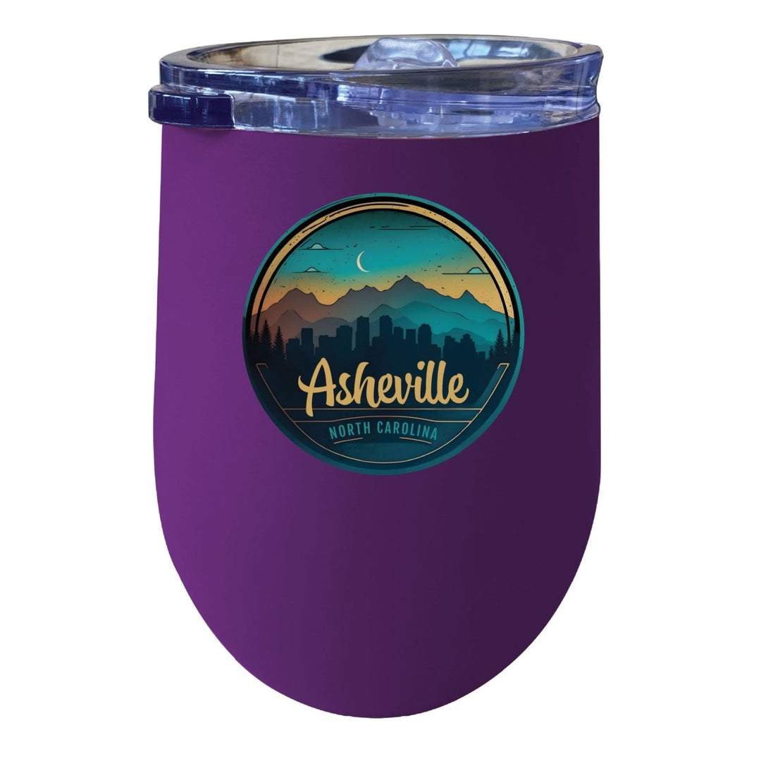 Asheville North Carolina Souvenir 12 oz Insulated Wine Stainless Steel Tumbler Image 1