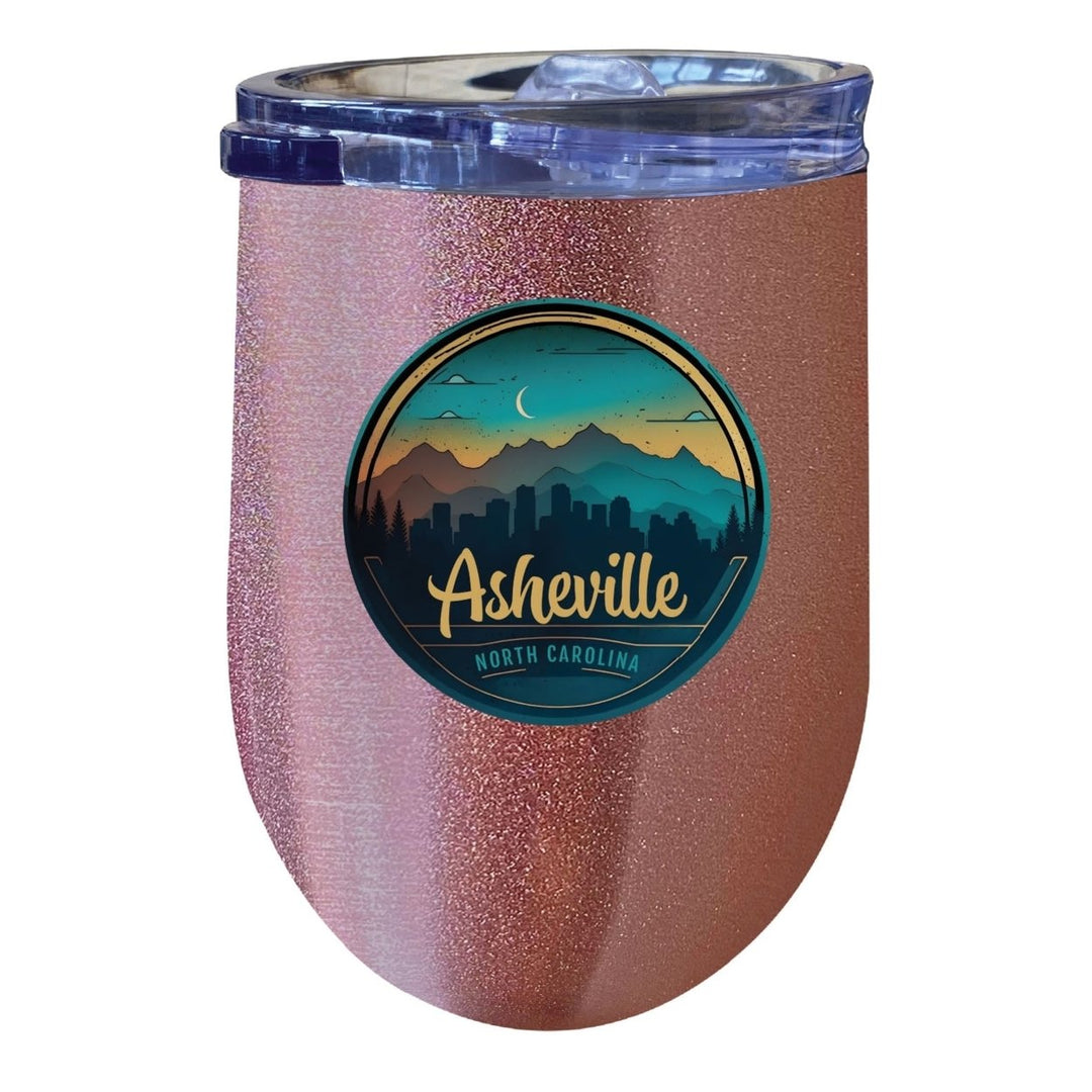 Asheville North Carolina Souvenir 12 oz Insulated Wine Stainless Steel Tumbler Image 1