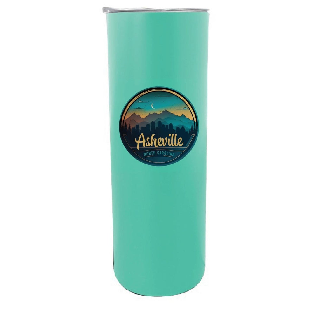 Asheville North Carolina Souvenir 20 oz Insulated Stainless Steel Skinny Tumbler Image 1