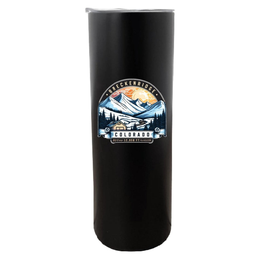 Breckenridge Colorado Souvenir 20 oz Insulated Stainless Steel Skinny Tumbler Image 1