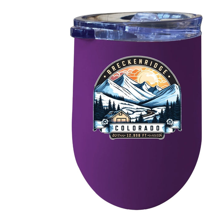 Breckenridge Colorado Souvenir 12 oz Insulated Wine Stainless Steel Tumbler Image 1