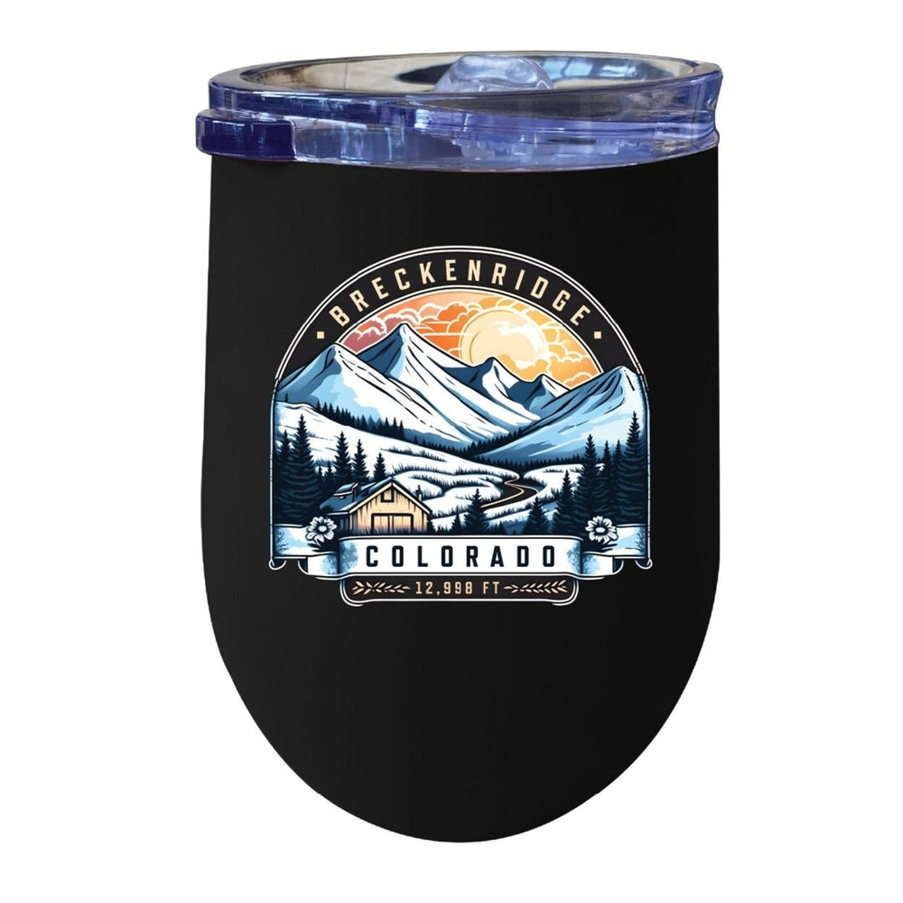 Breckenridge Colorado Souvenir 12 oz Insulated Wine Stainless Steel Tumbler Image 2