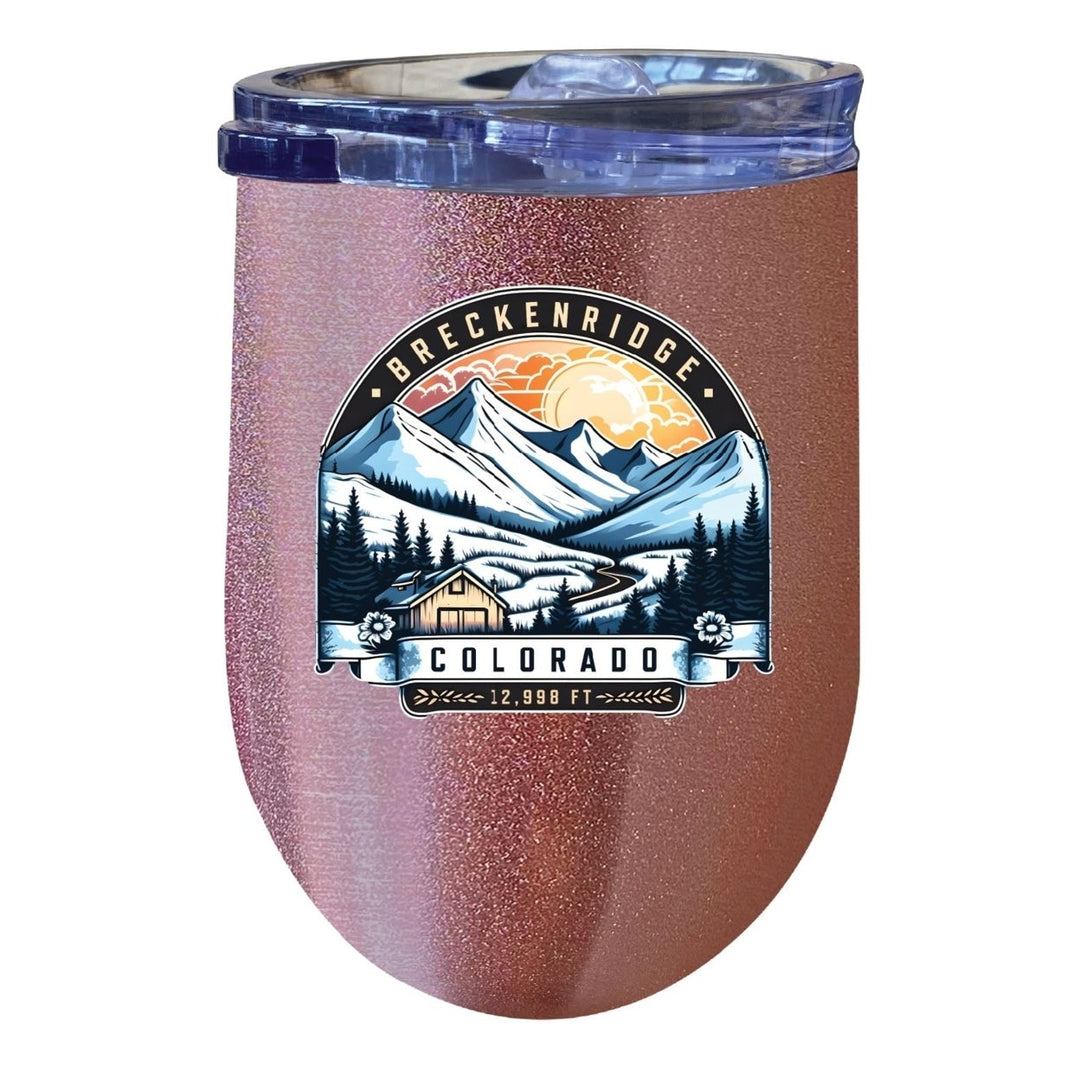 Breckenridge Colorado Souvenir 12 oz Insulated Wine Stainless Steel Tumbler Image 4