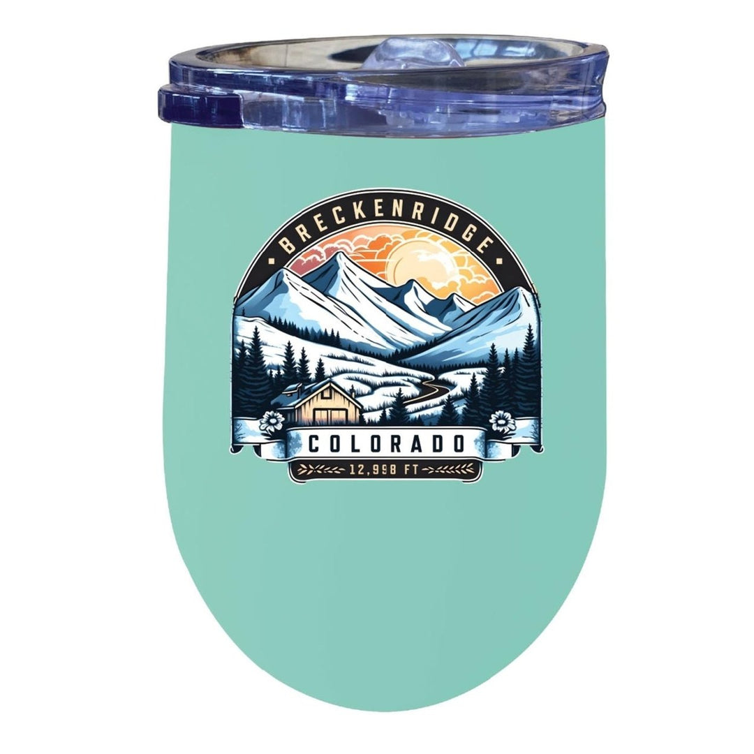 Breckenridge Colorado Souvenir 12 oz Insulated Wine Stainless Steel Tumbler Image 6