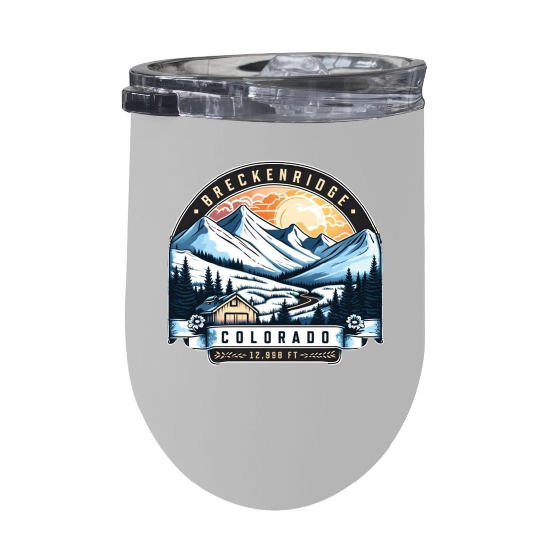 Breckenridge Colorado Souvenir 12 oz Insulated Wine Stainless Steel Tumbler Image 7