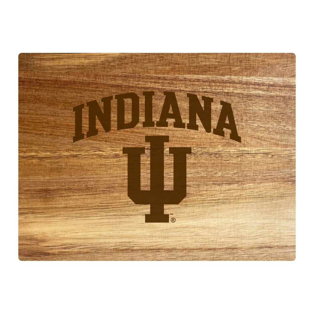 Indiana Hoosiers Small 8" x 6" Engraved Acacia Wooden Cutting Board Image 1