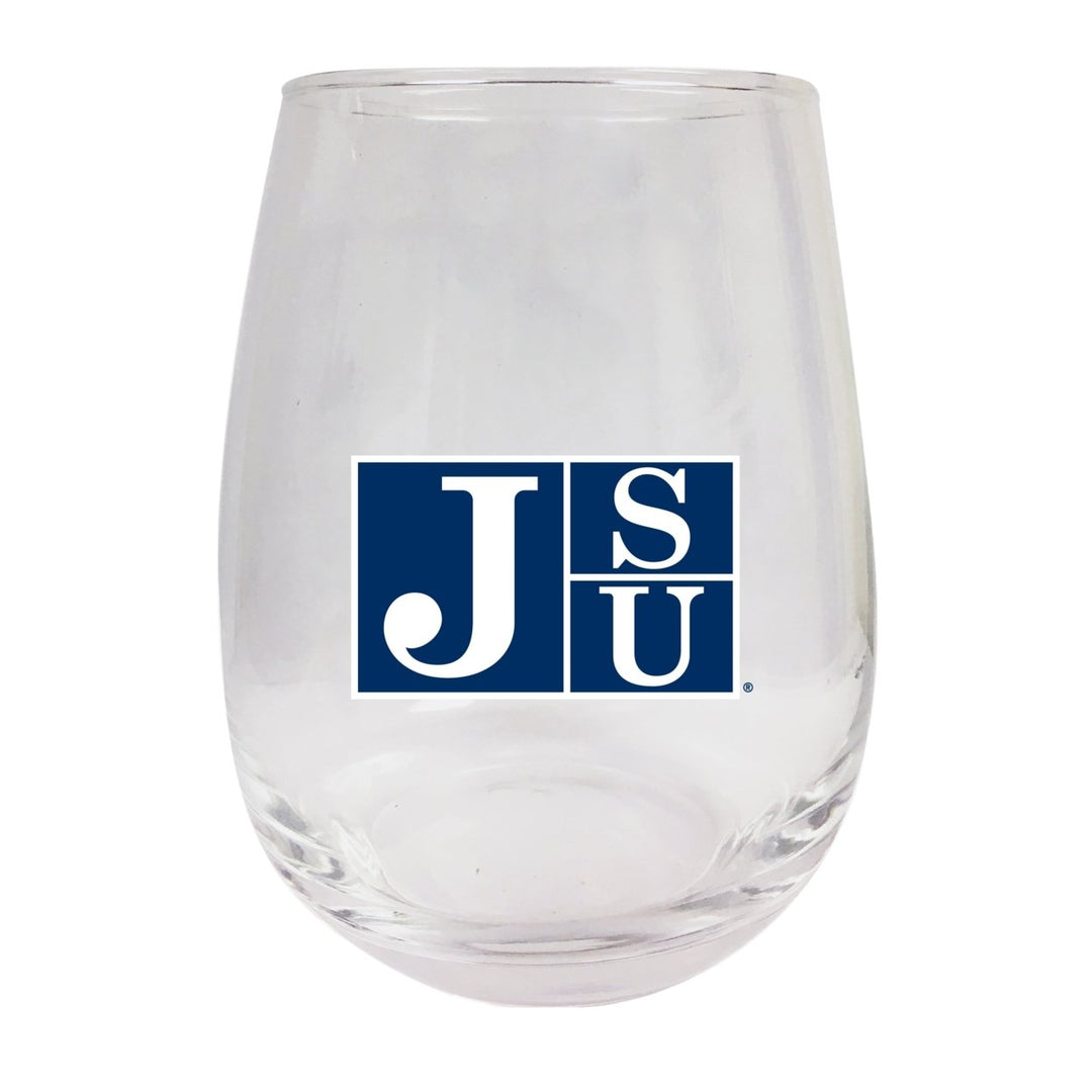 Jackson State University Stemless Wine Glass - 9 oz. Officially Licensed NCAA Merchandise Image 1