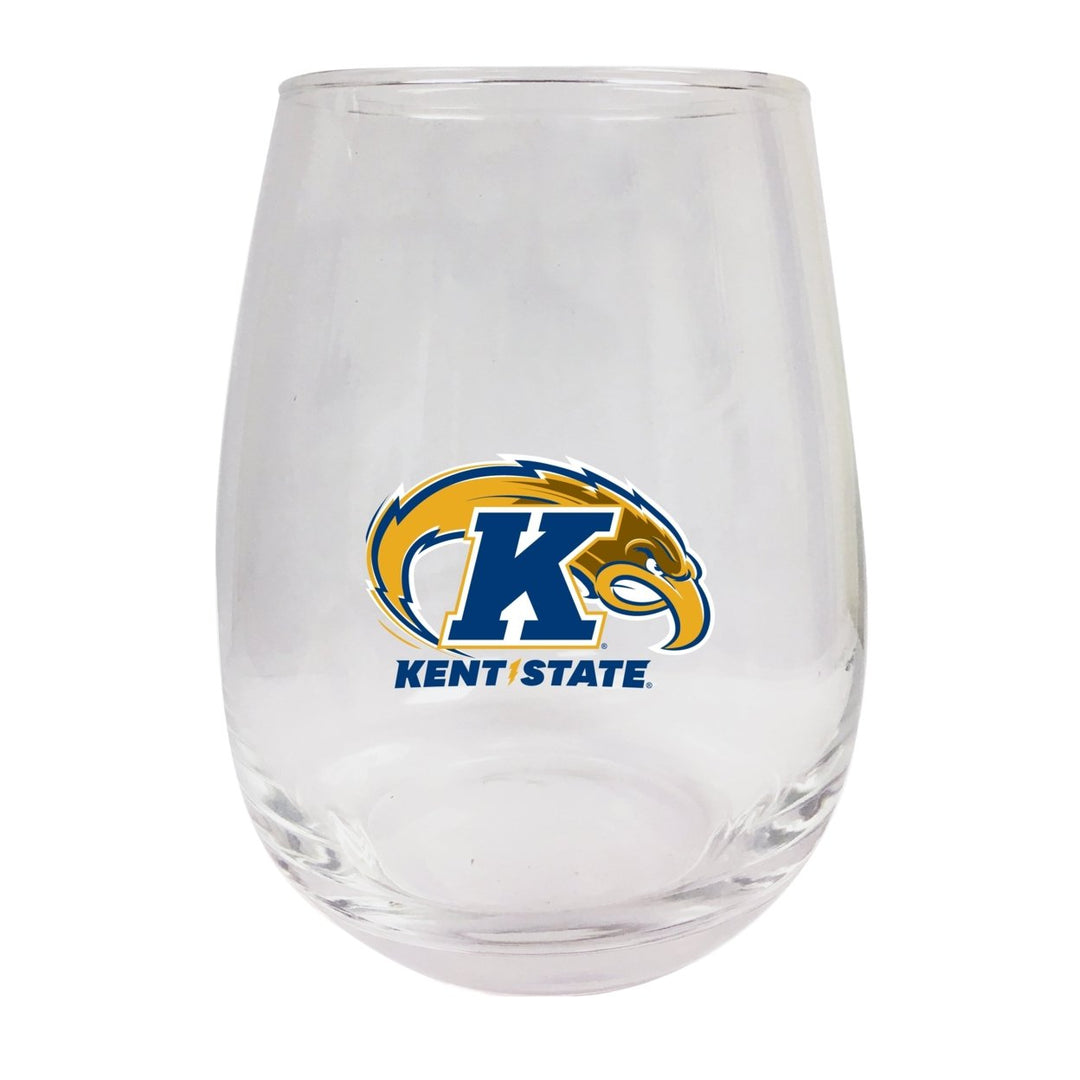 Kent State University Stemless Wine Glass - 9 oz. Officially Licensed NCAA Merchandise Image 1