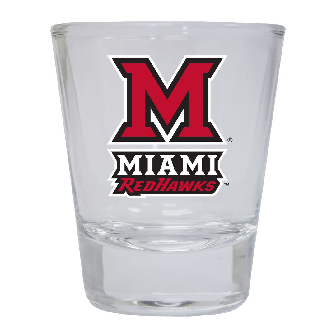 Miami University of Ohio NCAA Legacy Edition 2oz Round Base Shot Glass Clear Image 1