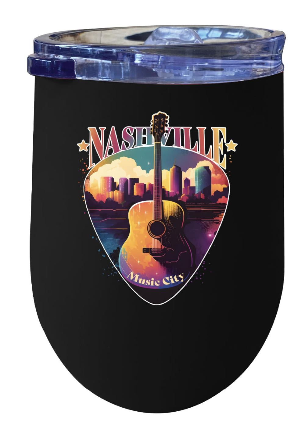 Nashville Tennessee Music City Souvenir 12 oz Insulated Wine Stainless Steel Tumbler Image 2