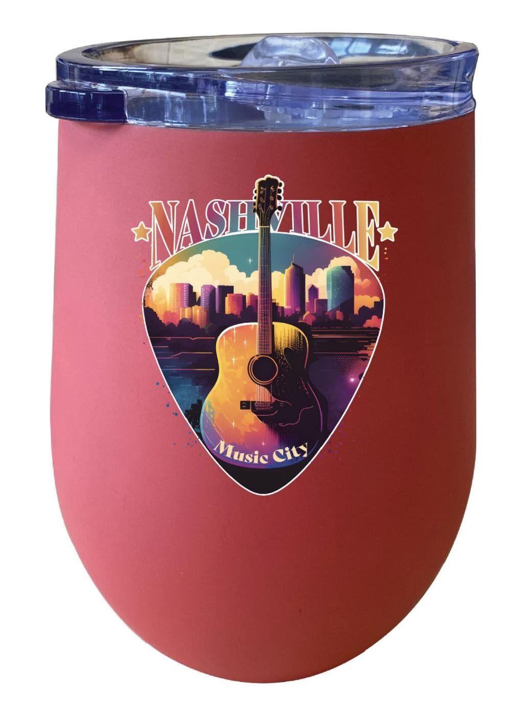 Nashville Tennessee Music City Souvenir 12 oz Insulated Wine Stainless Steel Tumbler Image 3