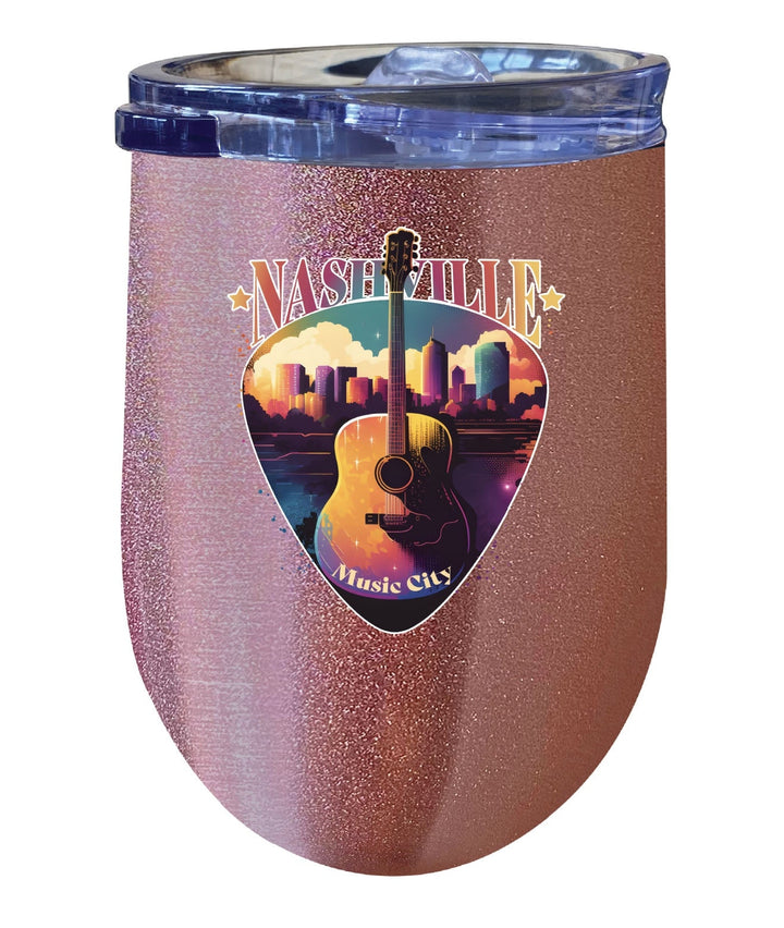 Nashville Tennessee Music City Souvenir 12 oz Insulated Wine Stainless Steel Tumbler Image 4