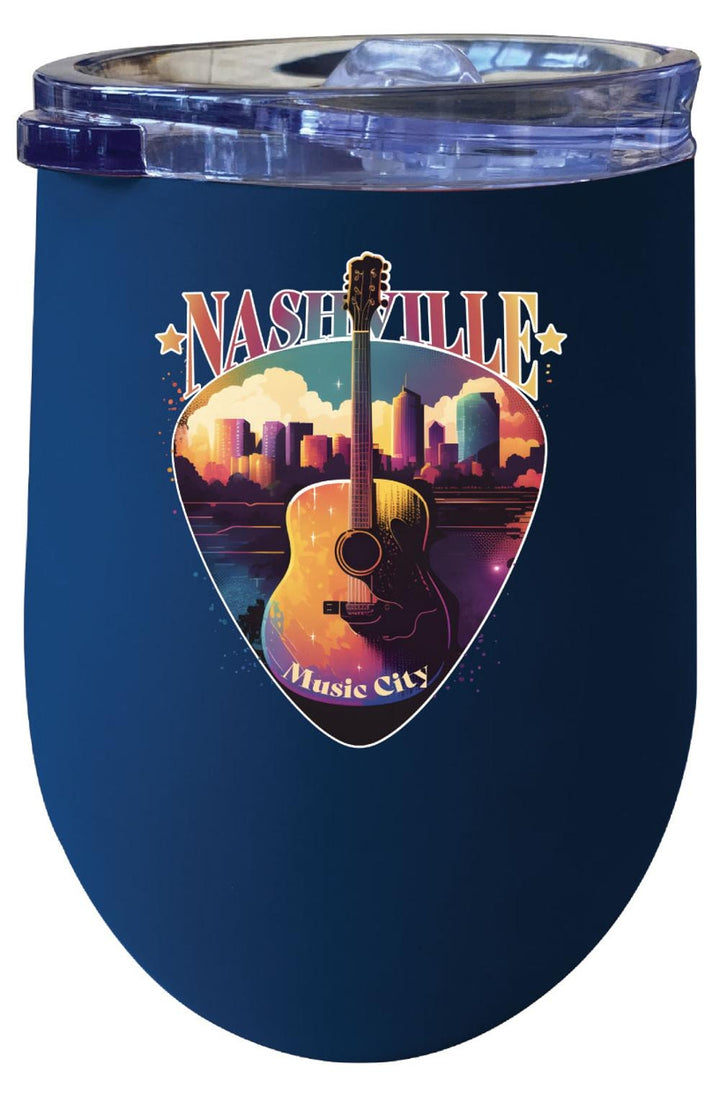 Nashville Tennessee Music City Souvenir 12 oz Insulated Wine Stainless Steel Tumbler Image 4