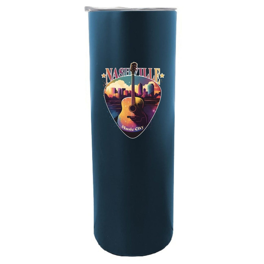 Nashville Tennessee Music City Souvenir 20 oz Insulated Stainless Steel Skinny Tumbler Image 4