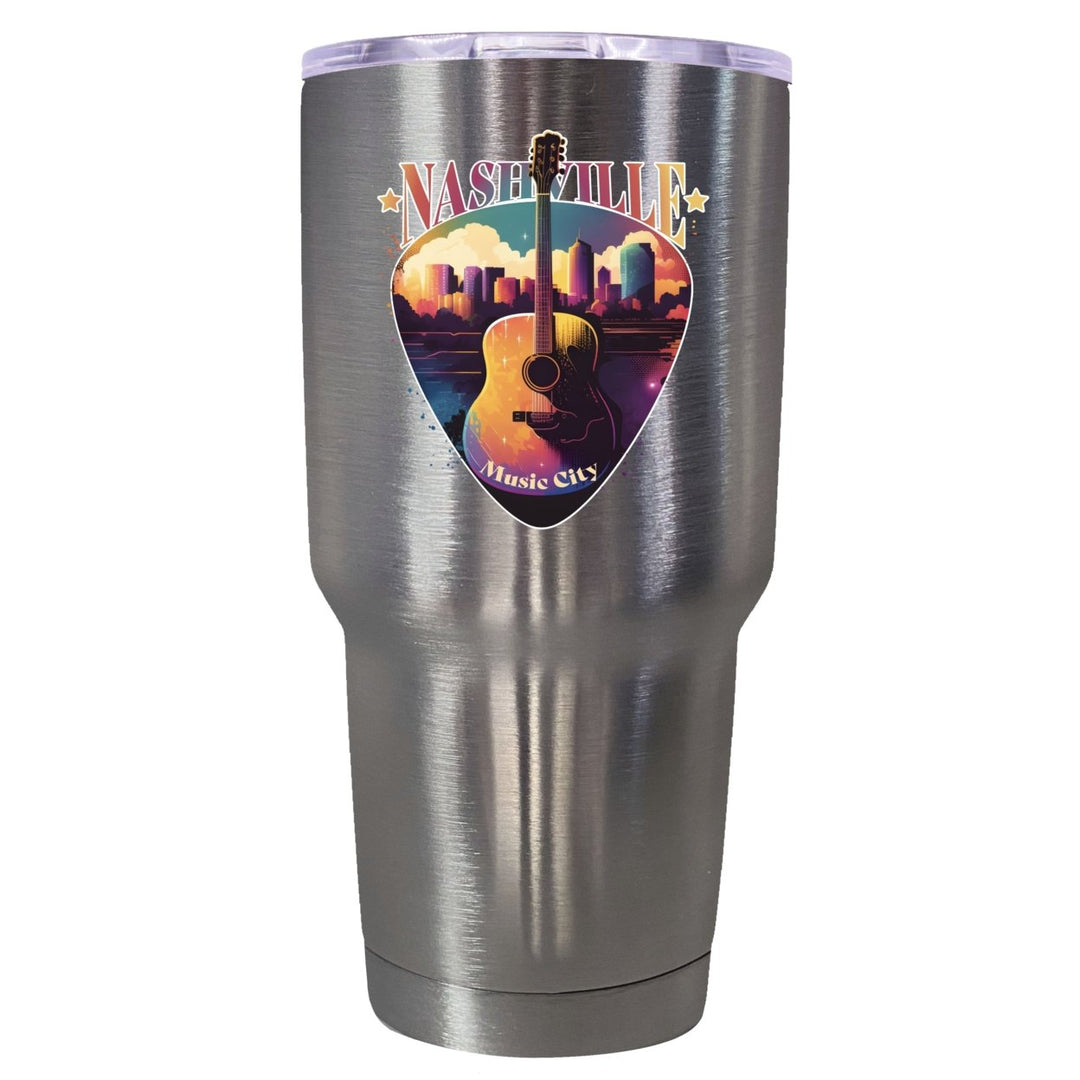 Nashville Tennessee Music City Souvenir 24 oz Insulated Stainless Steel Tumbler Image 1