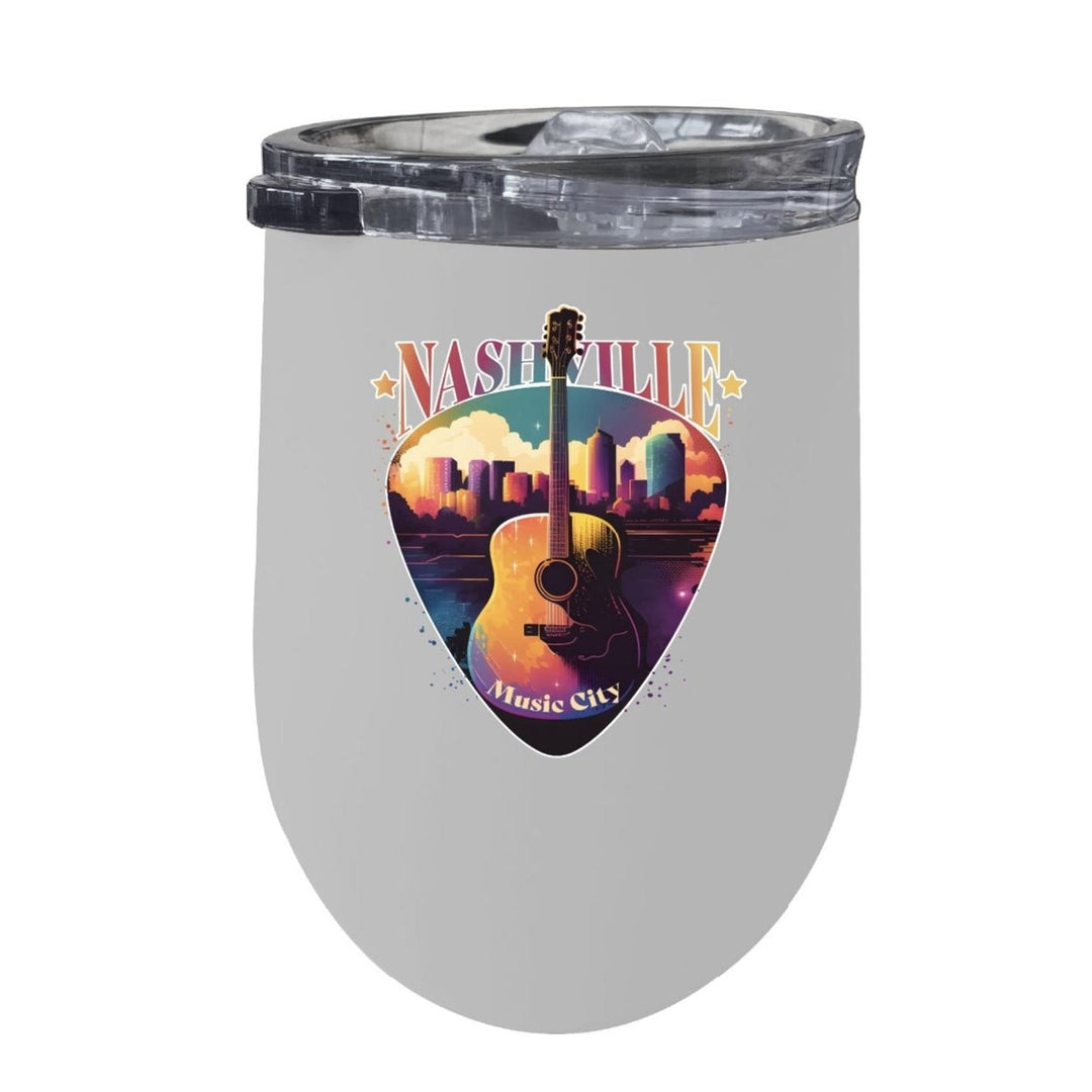 Nashville Tennessee Music City Souvenir 12 oz Insulated Wine Stainless Steel Tumbler Image 1