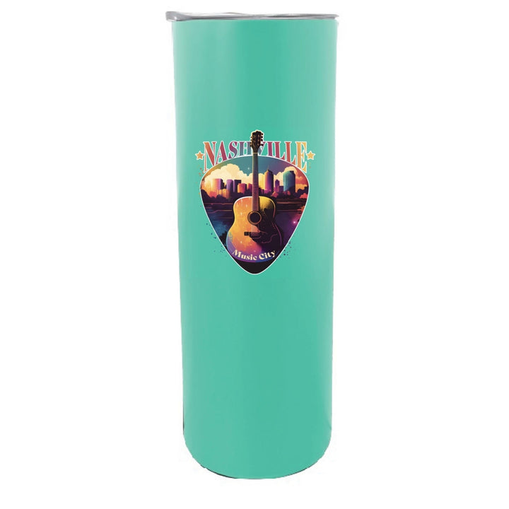 Nashville Tennessee Music City Souvenir 20 oz Insulated Stainless Steel Skinny Tumbler Image 6