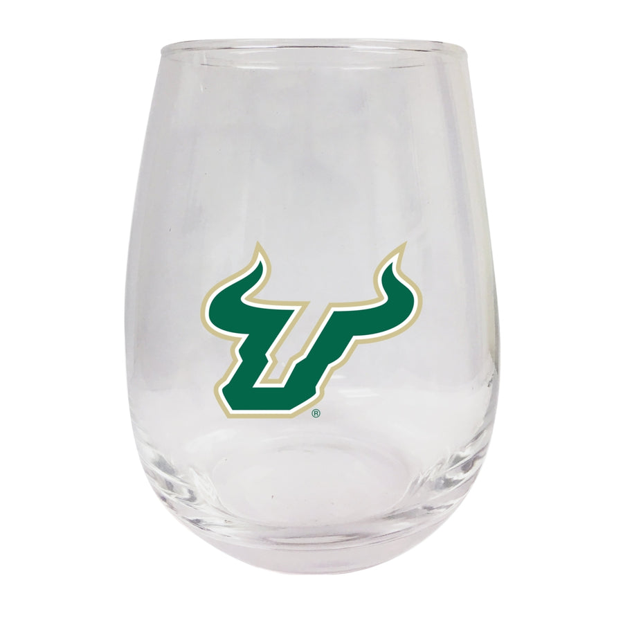 South Florida Bulls Stemless Wine Glass - 9 oz. Officially Licensed NCAA Merchandise Image 1