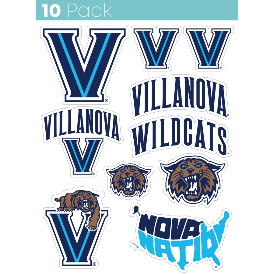 Villanova Wildcats 10-Pack 4 inches in size on one of its sides NCAA Durable School Spirit Vinyl Decal Sticker Image 1