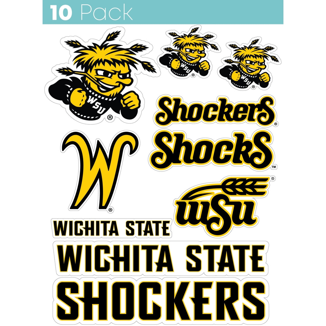 Wichita State Shockers 10 Pack Collegiate Vinyl Decal Sticker Image 1