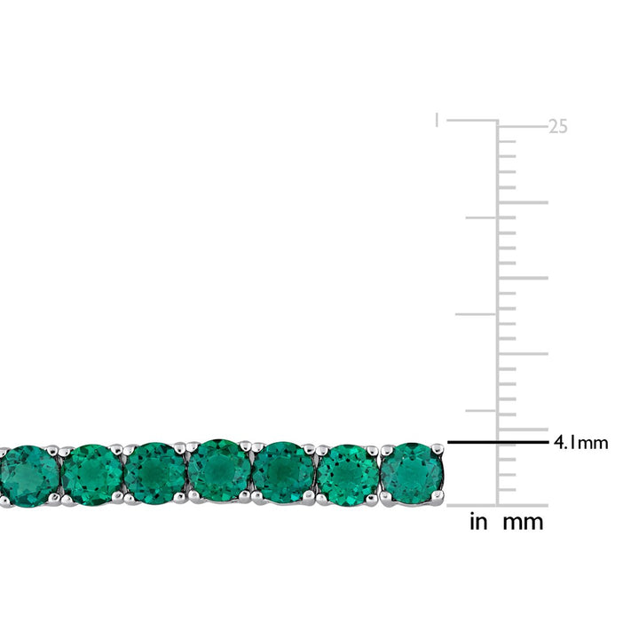 10.50 Carat (ctw) Lab-Created Emerald Bracelet in Sterling Silver (7.50 Inches) Image 3