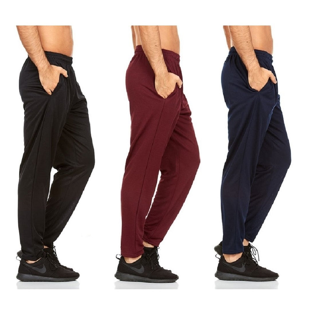 DARESAY Mens Joggers Quick-Dry Athletic Pants 3-Pack Elastic Waist with Pockets Image 4