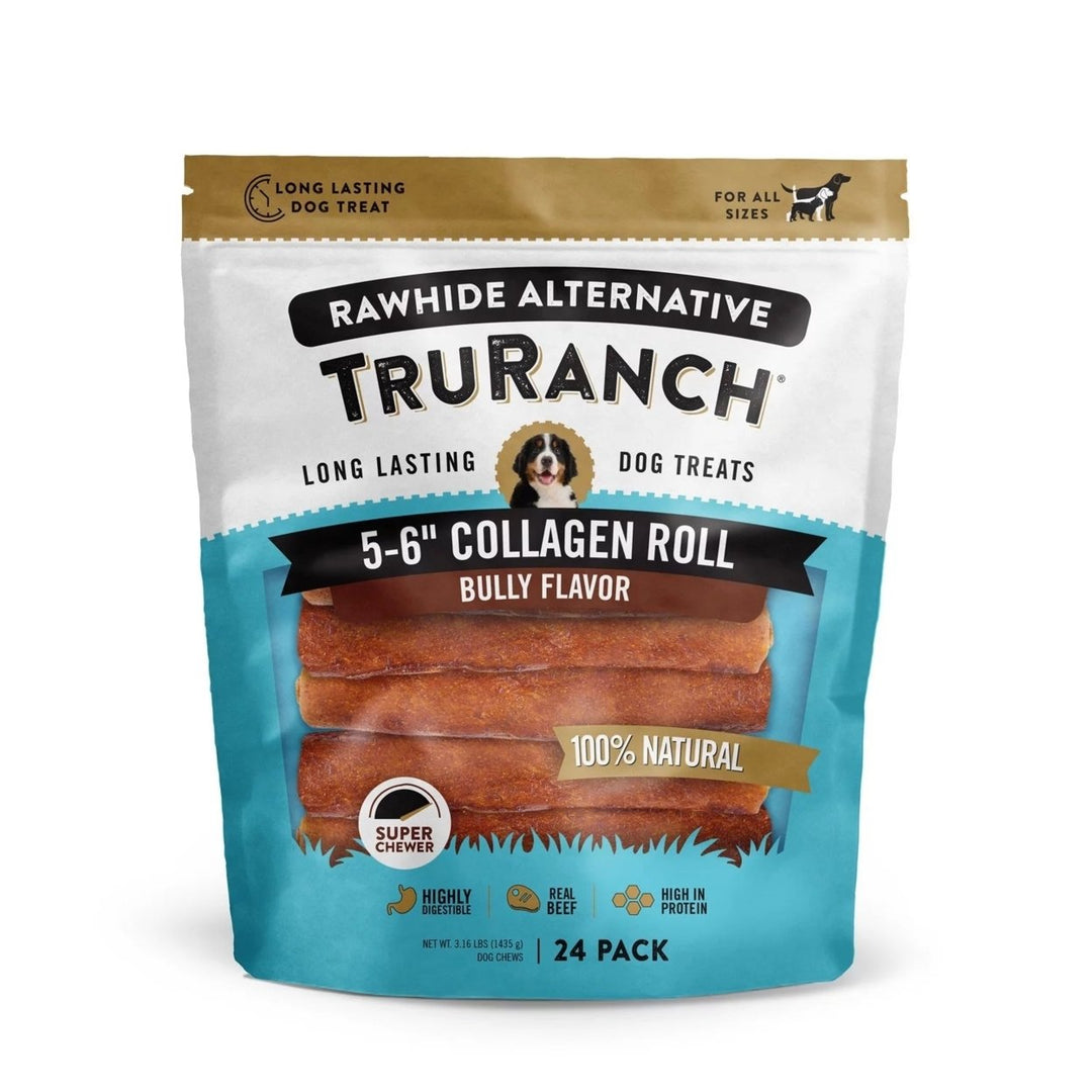 TruRanch Collagen 6" Bully Rolls 24 Count Image 1