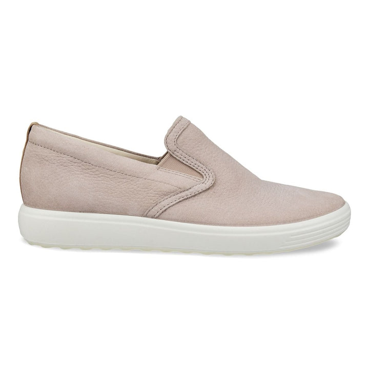 ECCO Soft 7 Slip-On Sneakers Womens Grey Rose Powder 470493-51056 Leather Comfort Image 2