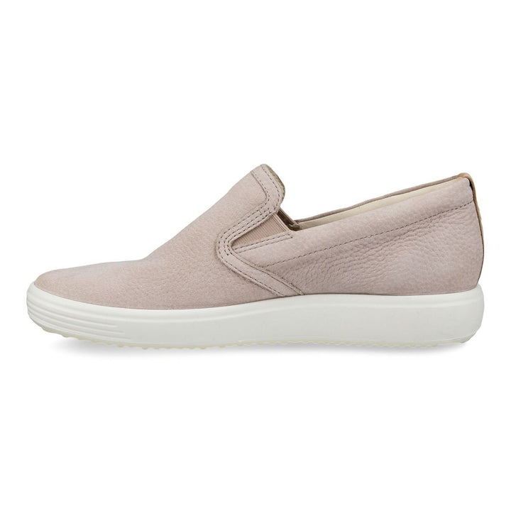 ECCO Soft 7 Slip-On Sneakers Womens Grey Rose Powder 470493-51056 Leather Comfort Image 3