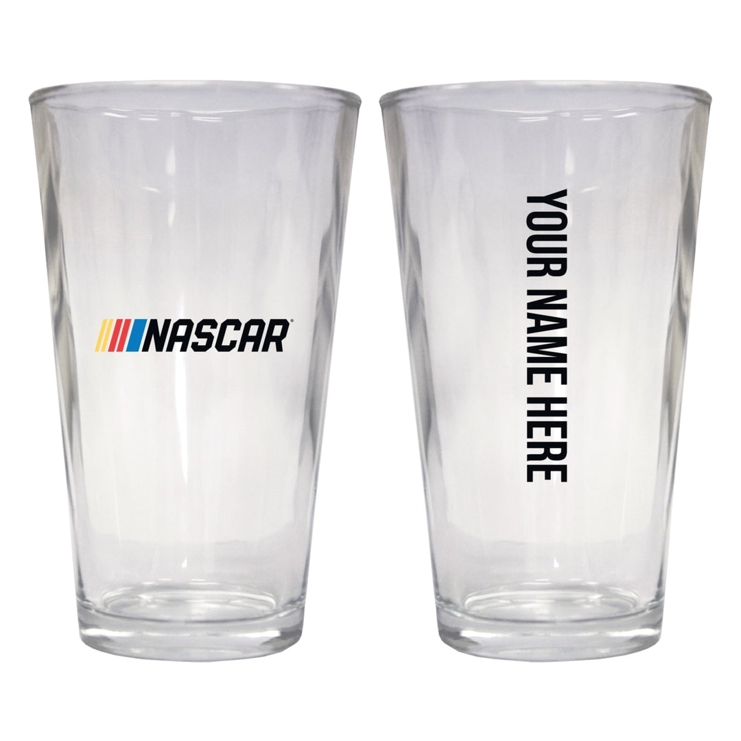 Personalized Customizable Nascar Pint Glass Custom Name Image 1