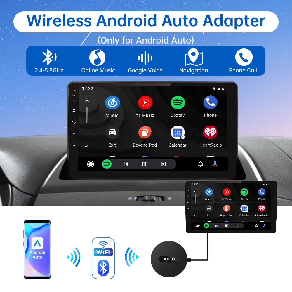 AWESAFE Wireless Android Auto for Cars with Wired Android Auto Connection Turn Android Auto Wired to Android Auto Image 2