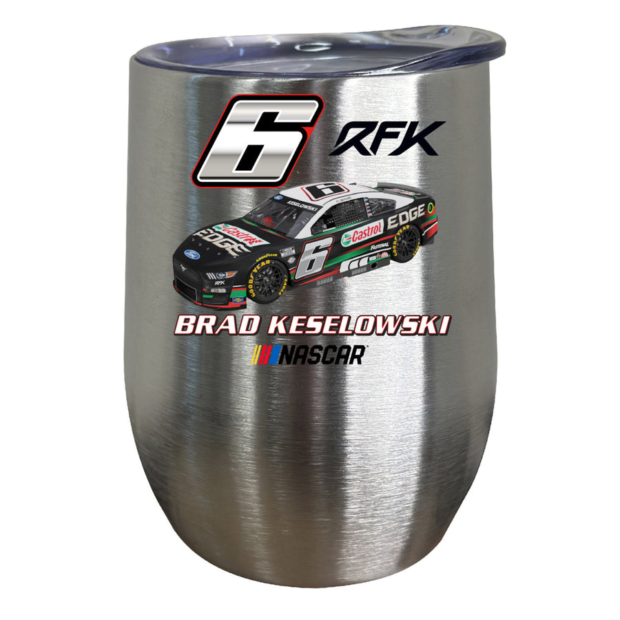 6 Brad Keselowski Officially Licensed 12oz Insulated Wine Stainless Steel Tumbler Image 1