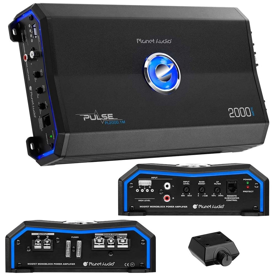 Planet Audio PL2000.1M Pulse Series Car Audio Amplifier Image 1