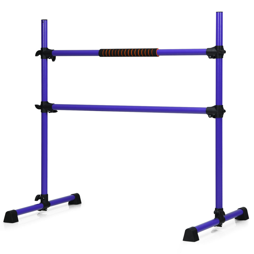 Freestanding Ballet Barre Adjustable Double Stretching Dance Bar Image 2