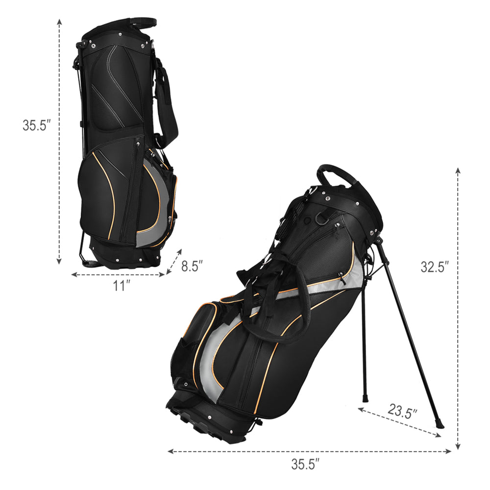 Golf Stand Bag Portable Lightweight Golf Carry Club Bag w/ 8-way Divider Image 2