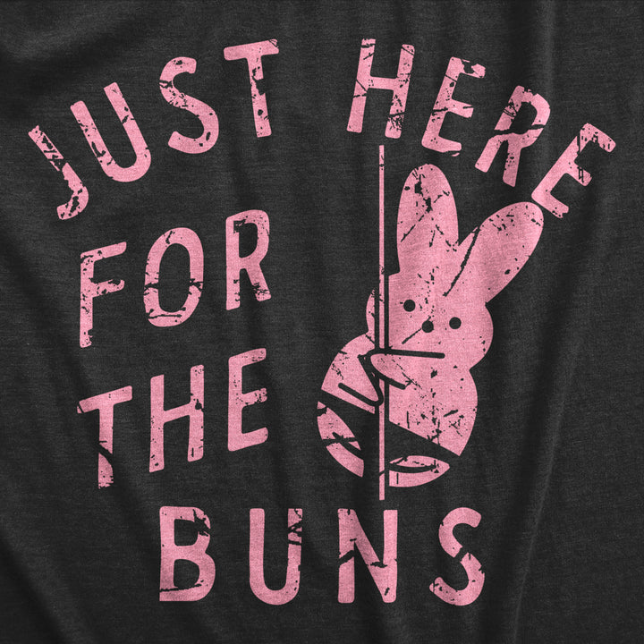 Mens Just Here For The Buns T Shirt Funny Stripping Easter Bunny Adult Joke Tee For Guys Image 2