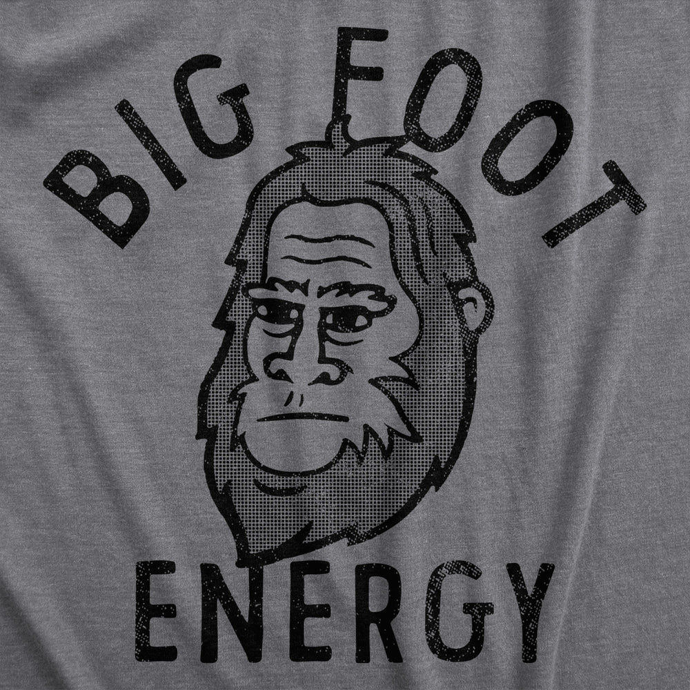 Mens Big Foot Energy T Shirt Funny Sasquatch Yeti Cryptid Vibes Tee For Guys Image 2