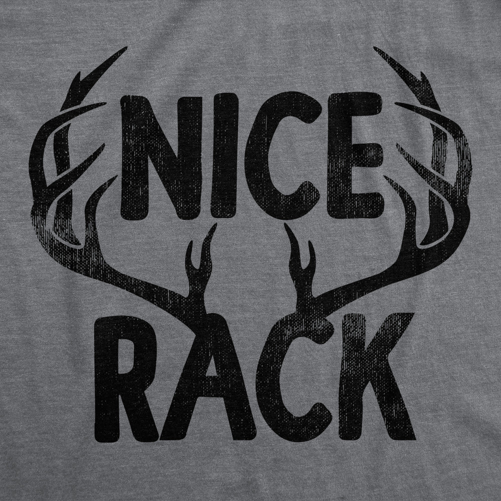 Mens Nice Rack T Shirt Funny Deer Hunter Antlers Joke Tee For Guys Image 2