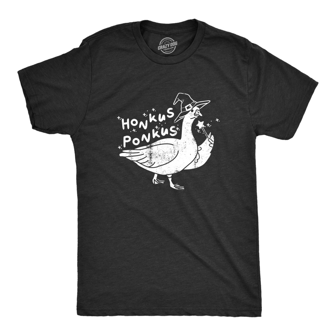 Mens Honkus Ponkus T Shirt Funny Halloween Lovers Goose Witch Joke Tee For Guys Image 1