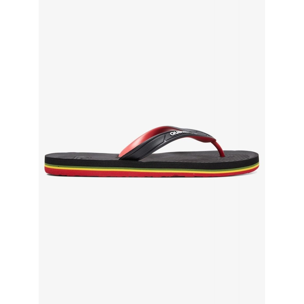 Quiksilver Haleiwa Flip Flops Sandals Black Red Green AQYL100627 Hydrobound Image 2