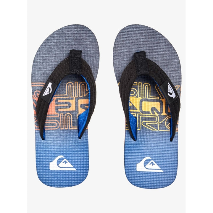 Quiksilver Boys Molokai Layback Flip Flop Sandals Blue Size 6 AQBL100591-BYJ6 Image 4