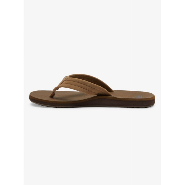 Quiksilver Mens Carver Suede Core Flip Flop Sandals Tan 1 - AQYL101323-CSJ1 TAN 1 Image 3