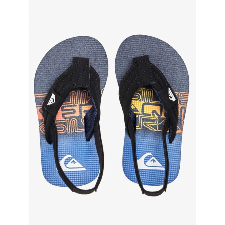 Quiksilver Toddler Flip Flops Blue Vegan Leather Size 3 AQTL100066-BYJ3 Image 4